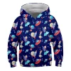 Kid Boy Cartoon Astronaut Starfield Rocket 3D Digital Print Hoodie