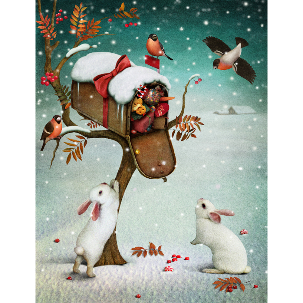 

Bird and Rabbit - Round Drill Diamond Painting - 30*40CM, 501 Original