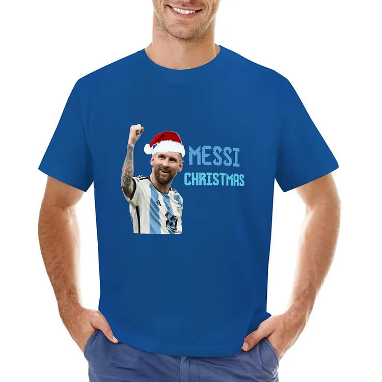 Messi Christmas Lionel Messi Inspired Christmas Football Culture Men's T-shirt	