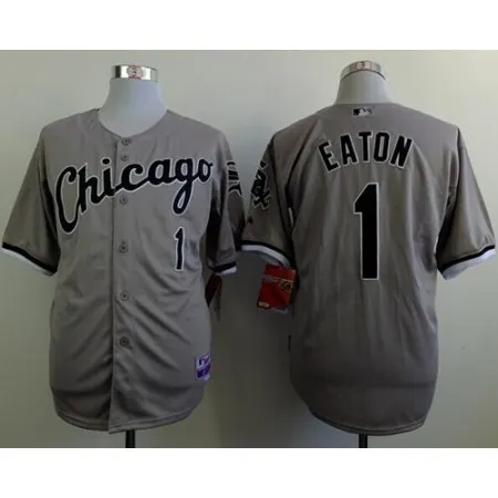 White Sox #1 Adam Eaton Grey Cool Base Stitched MLB Jersey