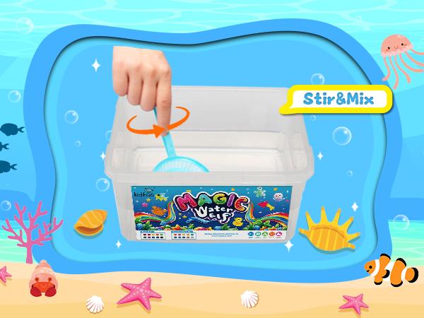 Product Introduction of Kiditos  Magic Water Elf Toy Kit with Magic Gels, Molds - Imaginative Play, Christmas Gifts, Birthday Gifts, Party Favors, and Family-Friendly DIY STEM Projects 4