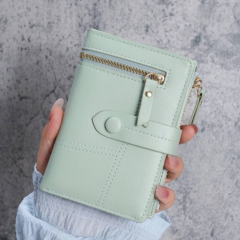 New Ladies Purse PU Leather Short Zipper Coin Purse 30% Discount Wallet Spot