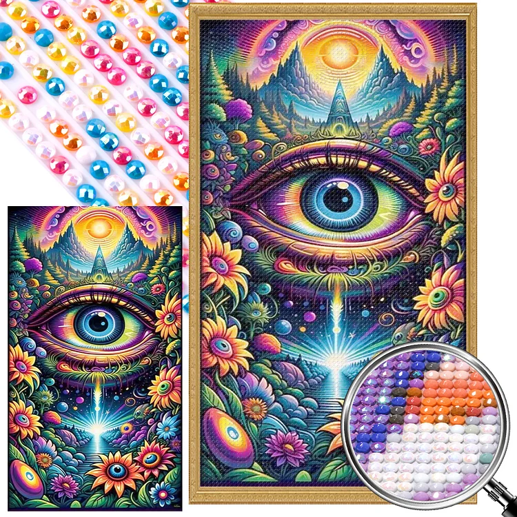 Eye - Full Round(Partial AB Drill) - Diamond Painting(45*75cm)