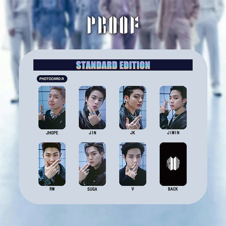 BTS Proof Album Photocard & Postcard List