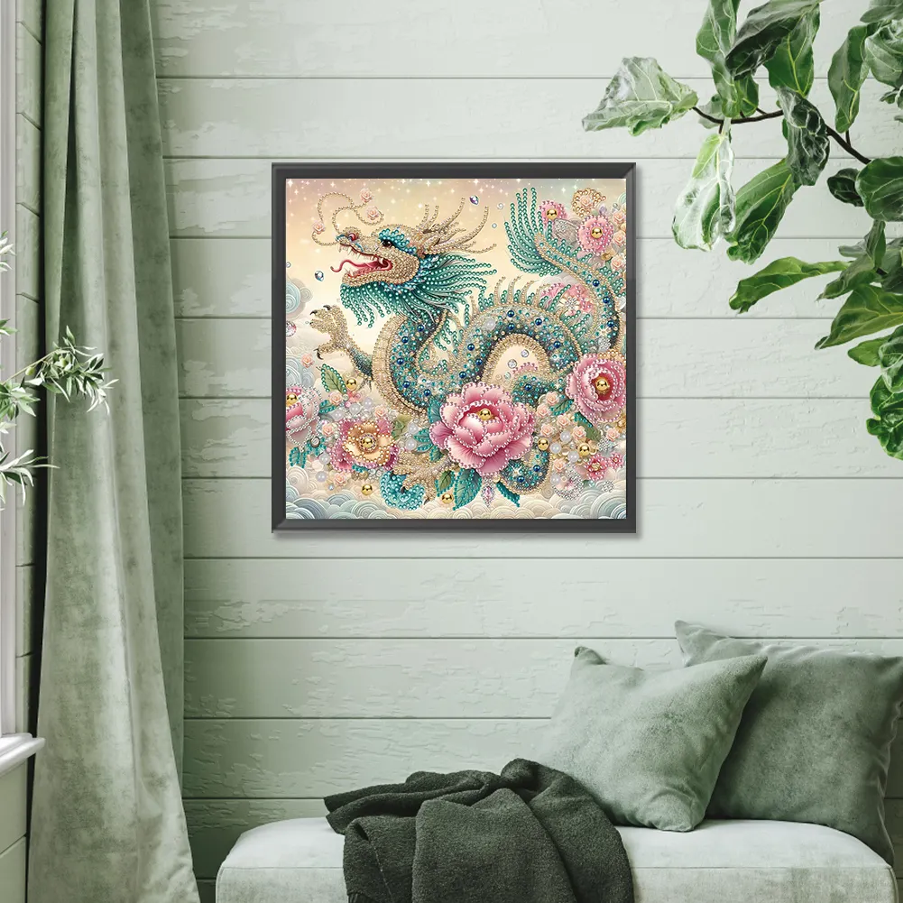 Diamond Painting - Partial Special Shaped Drill - Gorgeous Dragon(Canvas|30*30cm)