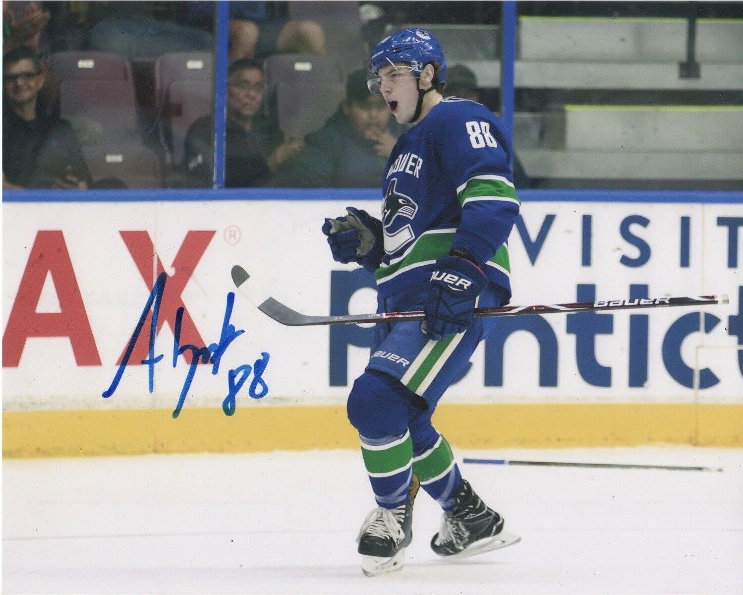 Vancouver Canucks Adam Gaudette Autographed Signed 8x10 NHL Photo Poster painting COA #12