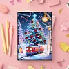 2 Stück 50-seitiges A5-Weihnachtsbaum-Diamantmalerei-Notizbuch für Erwachsene Urlaubsgeschenk