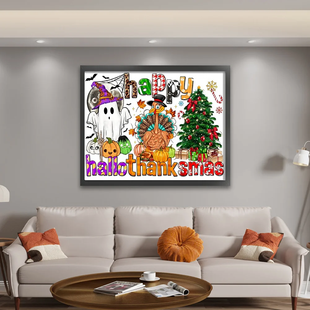 11CT Full Stamped Cross Stitch - Halloween(Canvas|70*55CM)