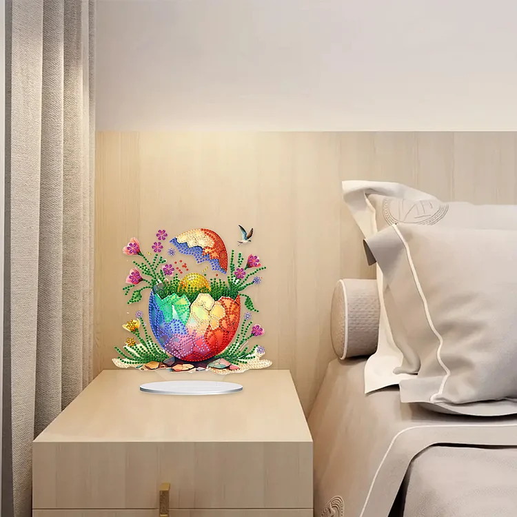 Acrylic Easter Egg Diamond Painting Tabletop Ornament Kit for Home