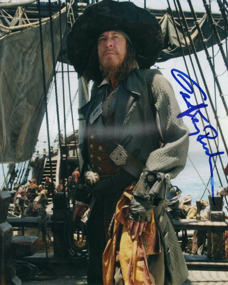 GEOFFREY RUSH SIGNED AUTOGRAPH 8X10 Photo Poster painting - PIRATES OF THE CARIBBEAN, MUNICH