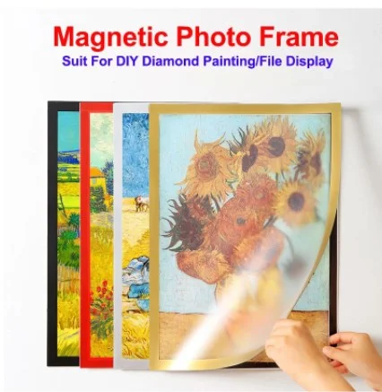 Diamond Picture Frame Magnetic Diamond Art Frame Self Adhesive Frame  Decorations