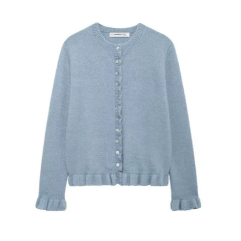 Nigikala Nigikala Autumn New Temperament Round Neck Simple Stacked Knitted Coat 2756114