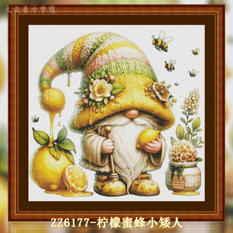 【ZZ6177-Lemon Bee Dwarf】 Painting Fairy Cross Stitch
