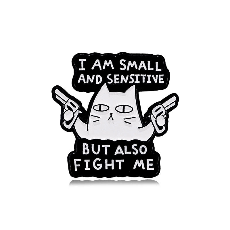 Casual Cute Minimalist Pin Letter Cat Zinc Alloy Stoving Varnish Unisex Brooches