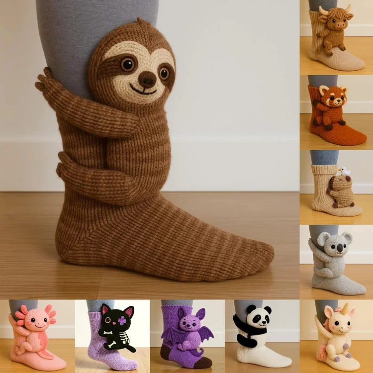 3D Knit Animal Socks