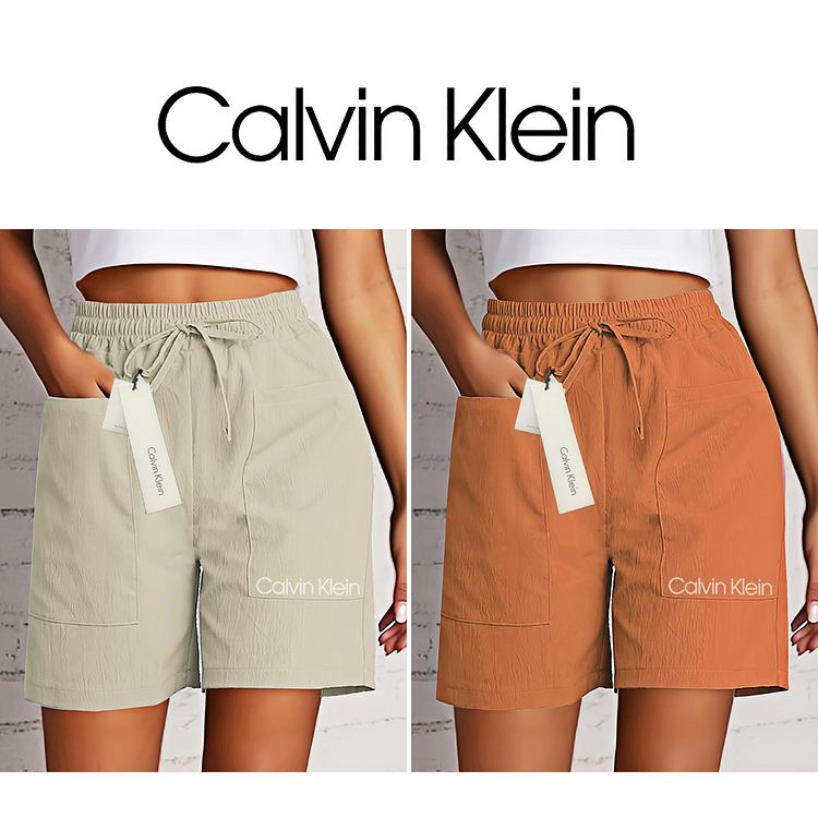 Nové dámské ležérní kraťasy s kapsami od Calvin Klein pro léto 2025, 2 kusy