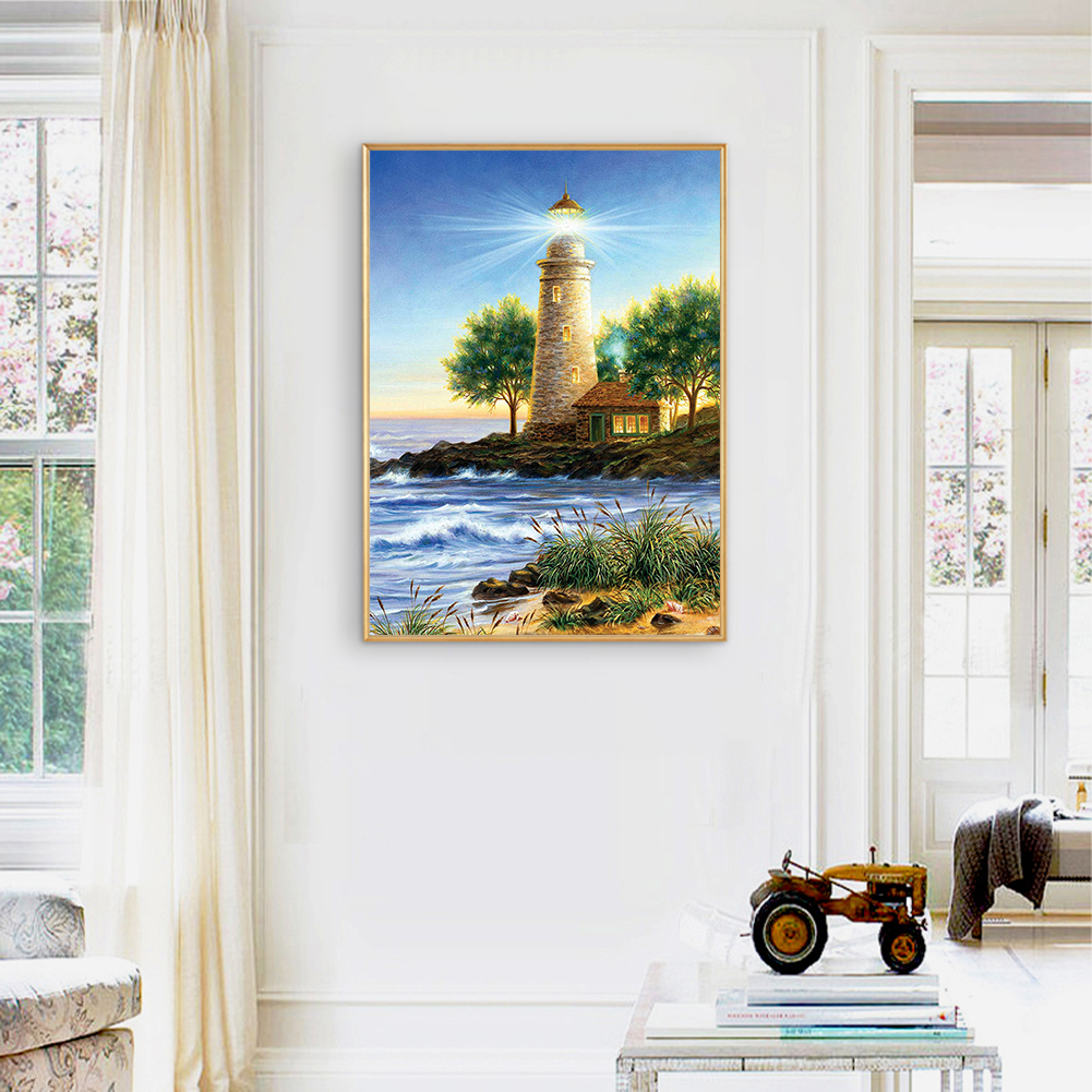 

(Multi-Size) Lighthouse - Round/Square Drill Diamond Painting - 30*40CM, Square diamond 30*40cm, 501 Original