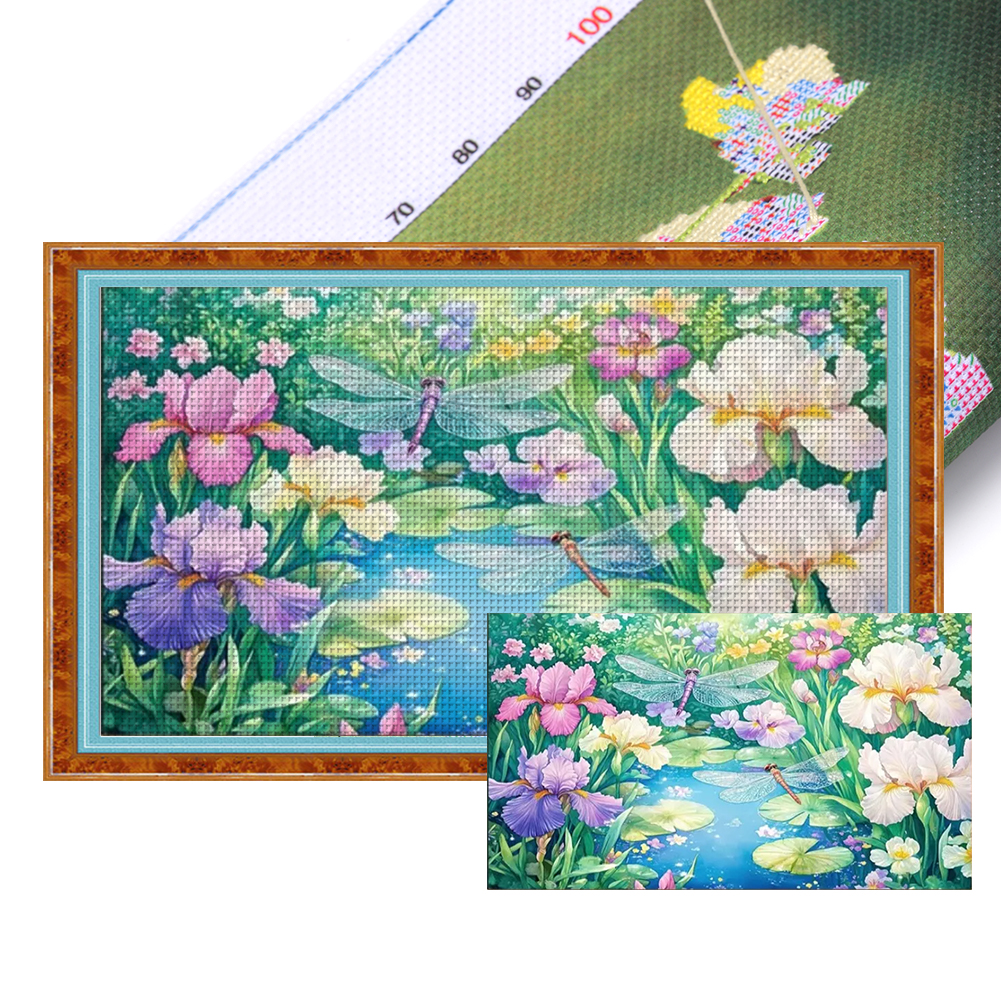 Summer Pond Full 14CT Pre-stamped Canvas(75*40cm) Cross Stitch