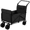 2-in-1 Wagons Carts Foldable 440lbs Capacity Folding Chair Cart with All-Terrain Wheels Beach Wagon for  Sports Garden Camping