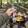 Portable Folding Tableware Hollow Handle Design for Outdoor Travel Camping