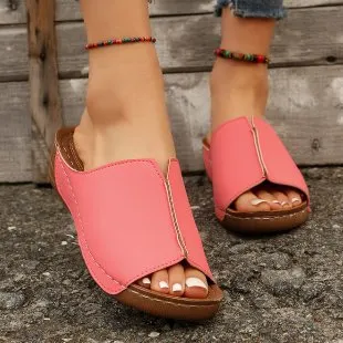 Breakj Breakj New Women's Summer Slope And Thick-Bottom Slippers Large-Size Casual Fashion Simple Thick Bottom Increase