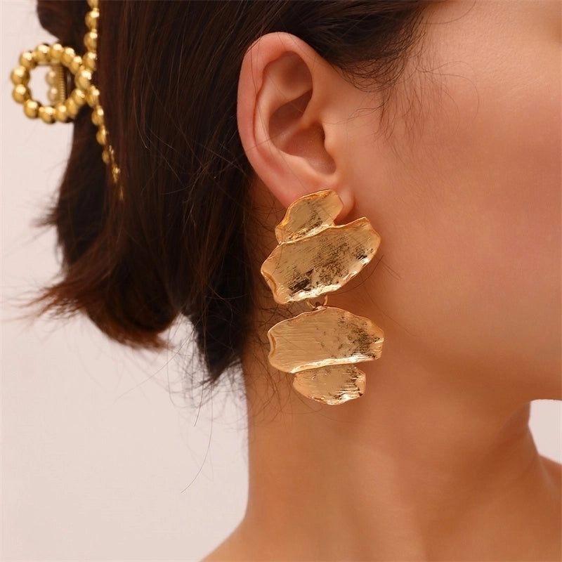 1 Pair Y2K Sweet Minimalist Geometric Flower Inlay Alloy Pearl Ear Studs