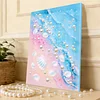 (15x20cm)DIY Pearl Painting Seaside Shells Framed Handmade Pearl Material Art Kit Living Room Decor