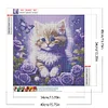 Lila Katze - runder Bohrer Diamantmalerei - 40*40cm