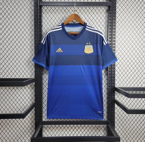 Retro 2014 Argentina Home Football T-Shirt Thai Quality