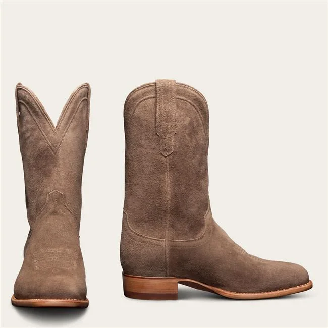 Men's Vintage Square Toe Suede Boots