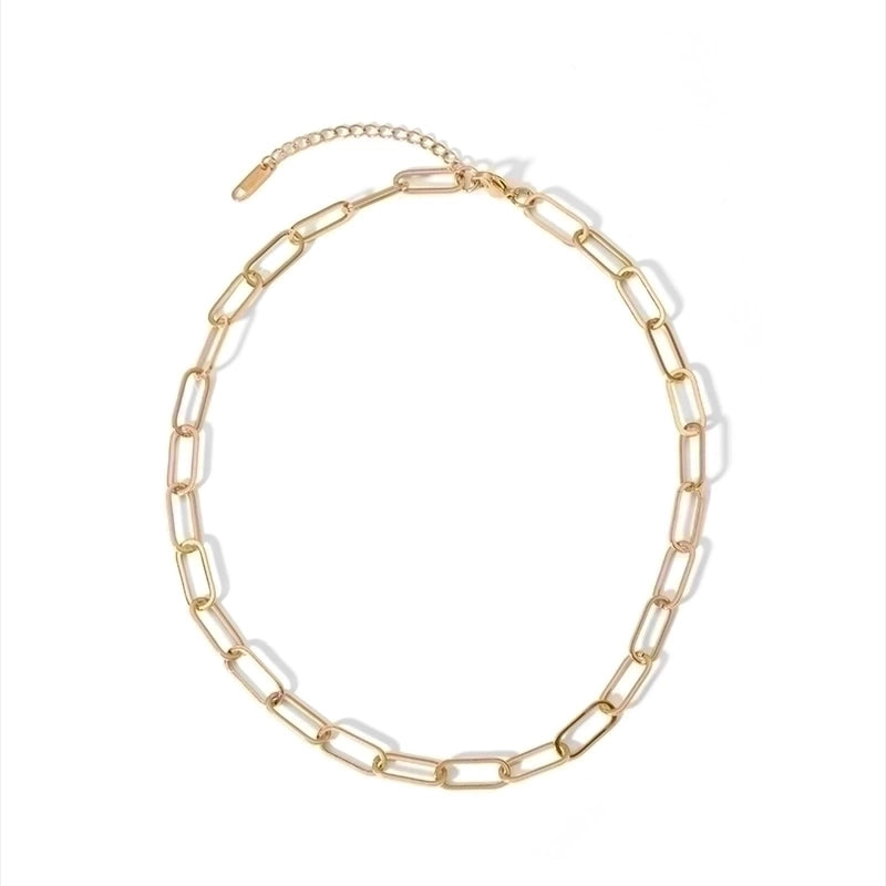 201 Stainless Steel 18K Gold Plated Hip-Hop Streetwear Plating Solid Color Bracelets Necklace