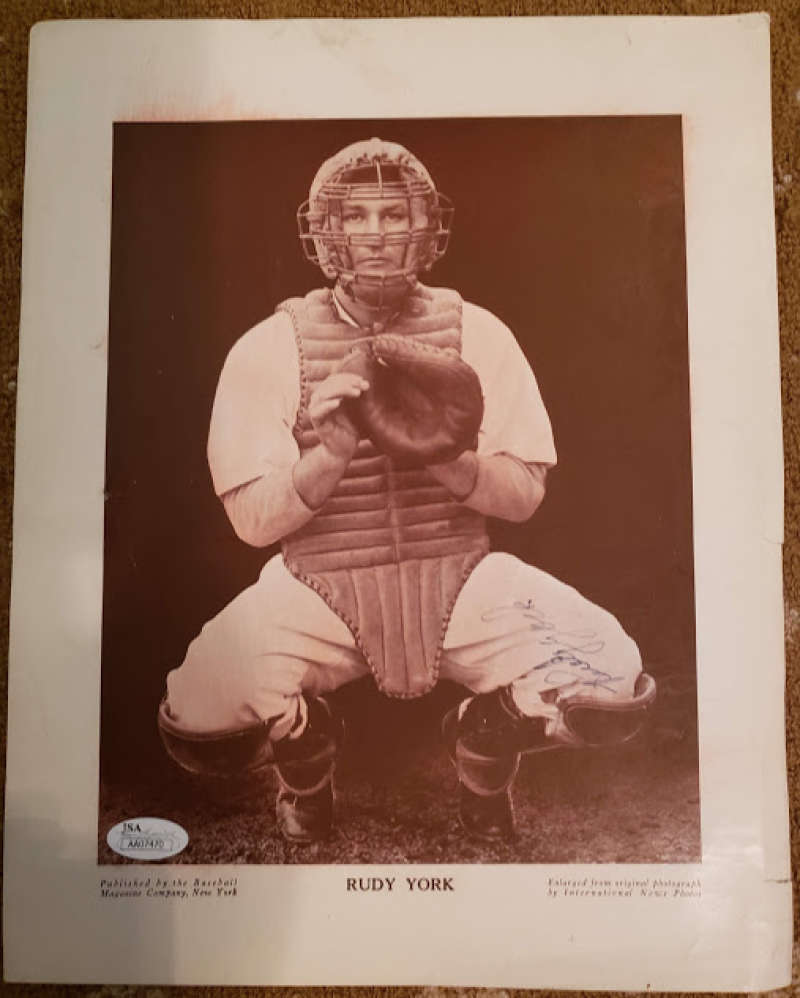 Rudy York Jsa Autograph M114 Baseball Magazine Premium Photo Poster painting Hand Signed