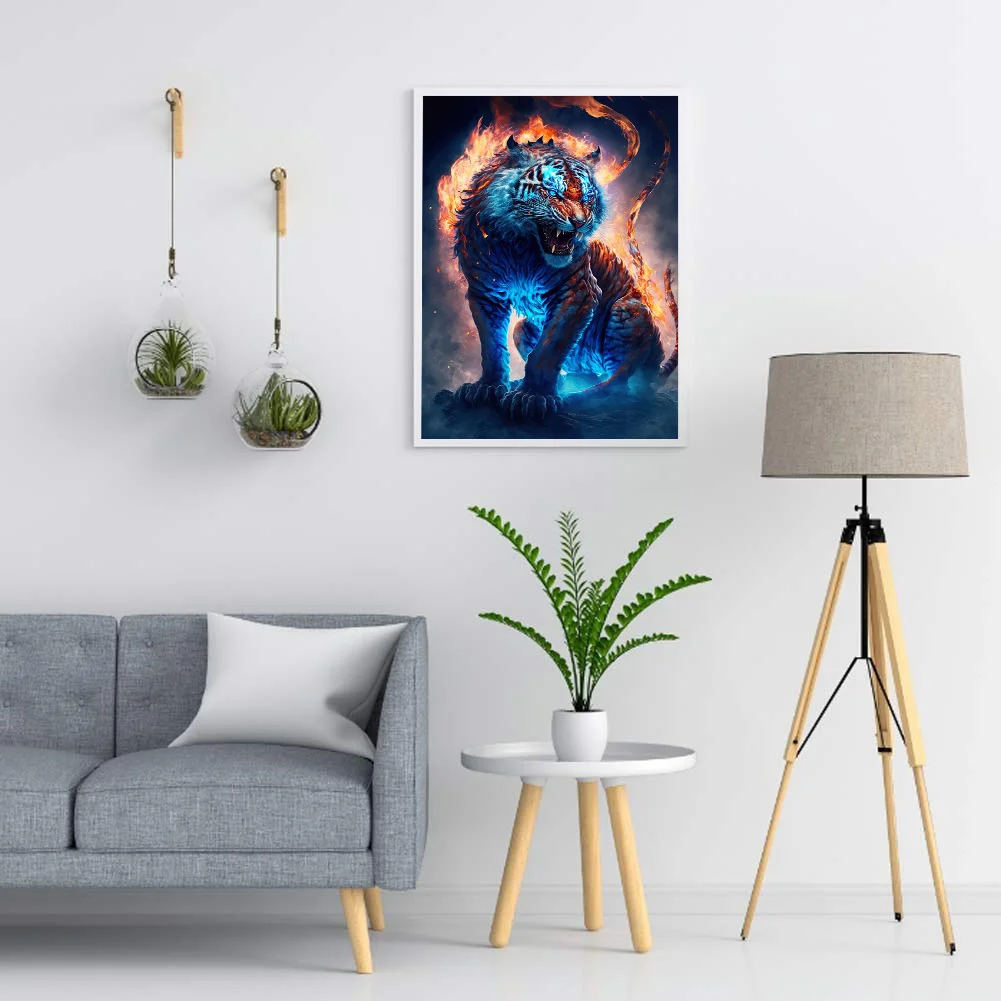 Diamond Painting - Full Round Drill - Tiger(30*40cm)