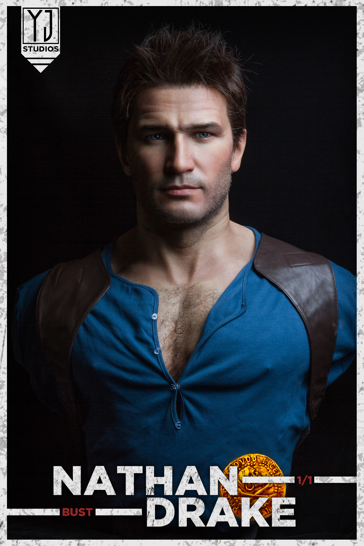 Pre-order YJStudios 1:1 Bust of Nathan Drake Statue GK-YJ
