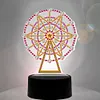 DIY Diamond Painting 7 Color Night Light Lamp Home Decoration Ornament Gift Kit(Ferris wheel)