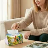 (24cm)Diamond Art Tissue Box DIY PU Napkin Cover for Home Decoration(farm chicken)