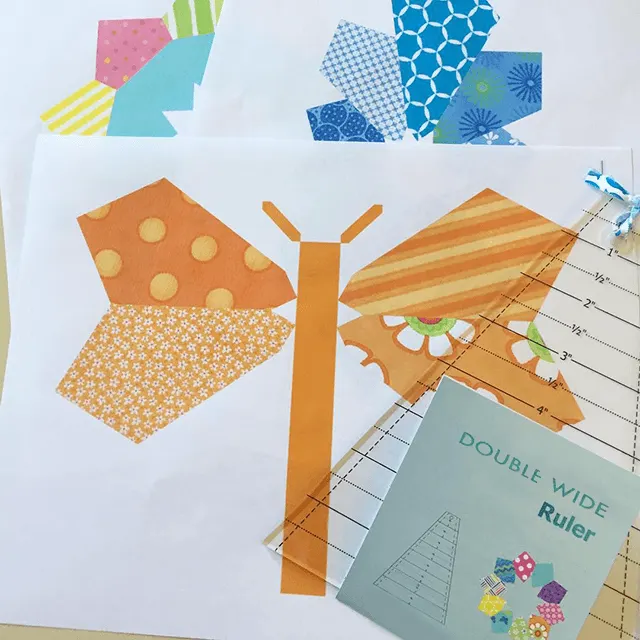 Dragonfly Quilt Block Template Ruler - With Instructions