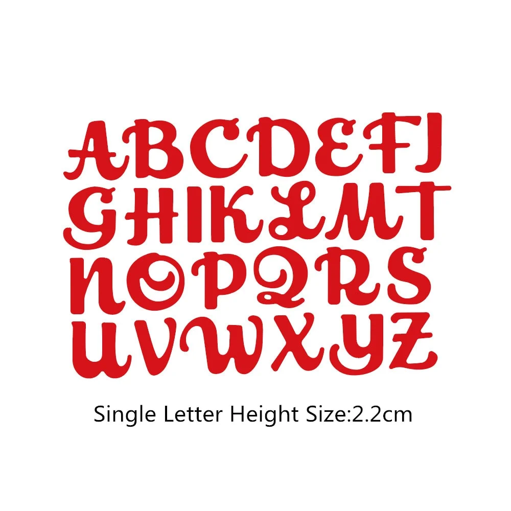 26Pcs English Letters Serial Metal Dies Cut Template for Embossed DIY Stencil Paper Album Gift Card Making New Dies Scrapbooking