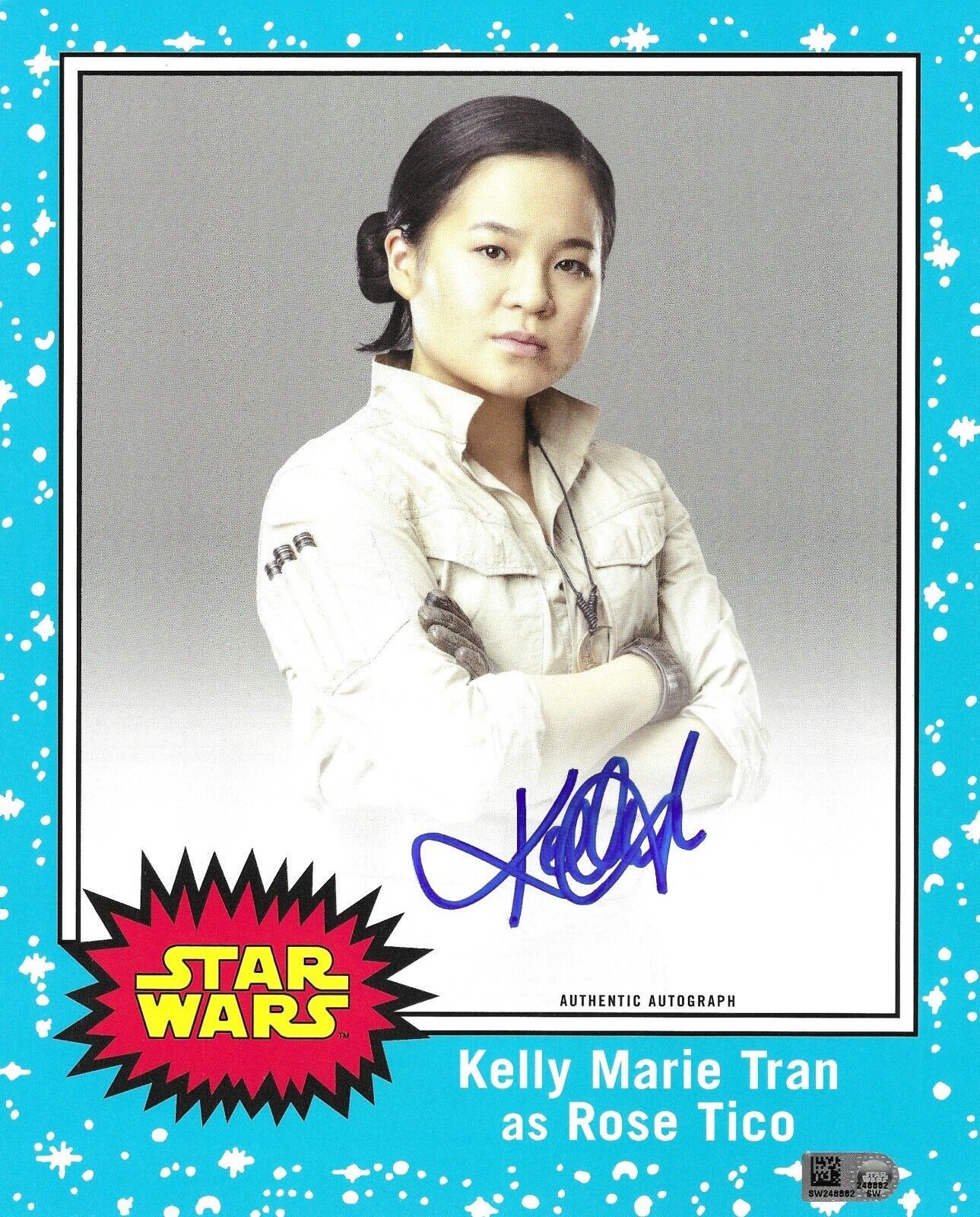 Kelly Tran Autographed 8x10 Photo Poster painting Topps COA Star Wars Photo Poster painting #D/10 Rose Tico Sign