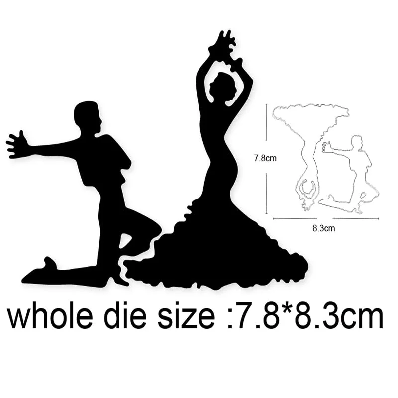 2021 New Cutting Metal Dies For Wedding Couple Dance Do It Yourself Stamps Card Gift Decoration Paper Craft Supplies