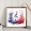 Watercolor Music Note-11CT Stamped Cross Stitch 40*40cm