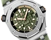 Green Rubber Strap 904L Steel - Automatic - 42mm