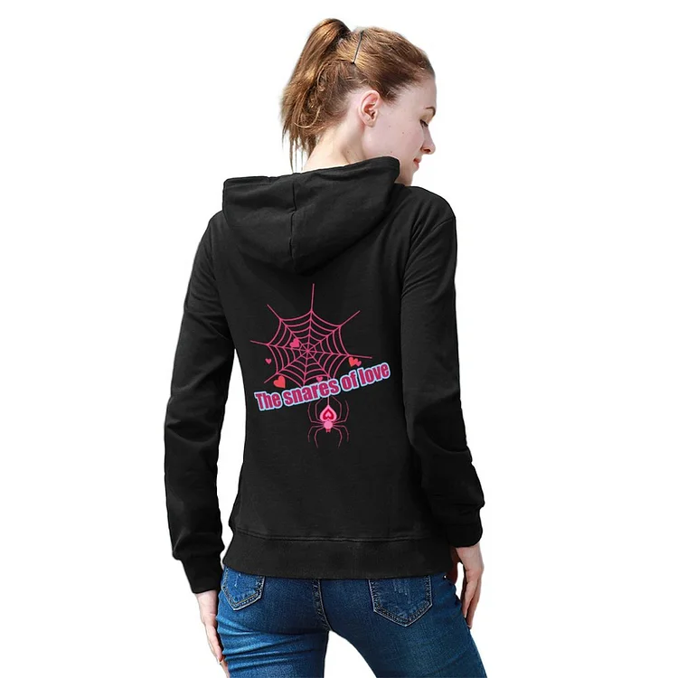 Women's Pullover The Snares of Love Spider Pink customized, personalized, gift