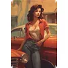 [Grande Taille]Pin up girl - Panneaux en &eacute;tain m&eacute;tallique(30*40cm)