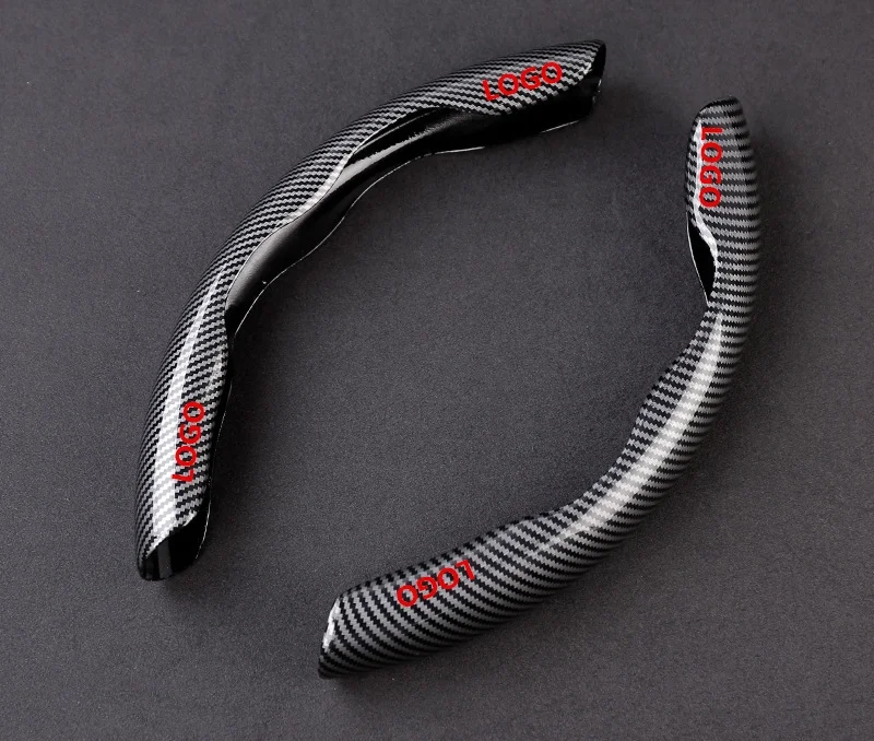 Car carbon fiber anti-slip steering wheel cover
