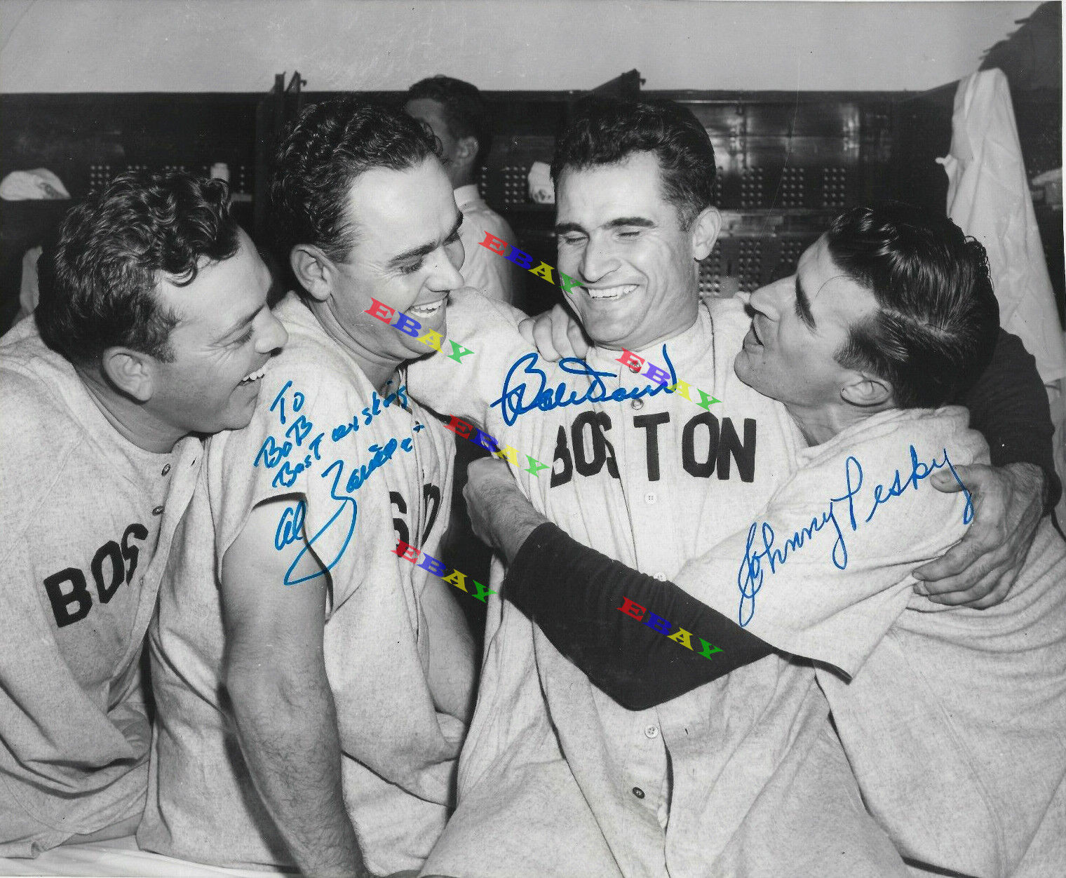 Bobby Doerr Johnny Pesky Al Zarilla Red So Signed Autographed 8x10 Photo Poster painting Reprint