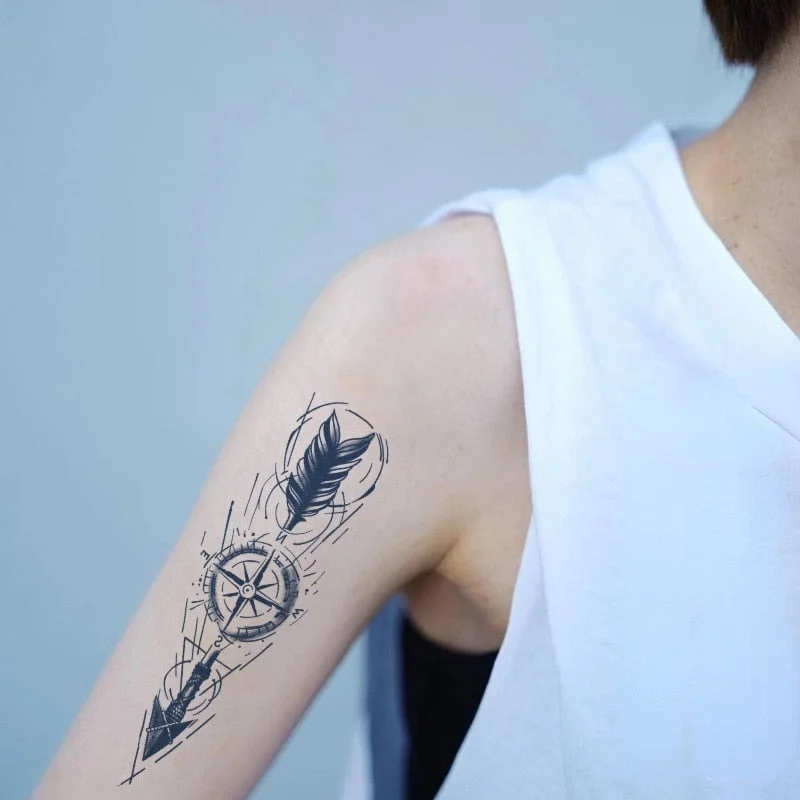 KT101-150 Semi-permanent herbal juice tattoo sticker flower arm clavicle non-reflective simulation tattoo large picture flower