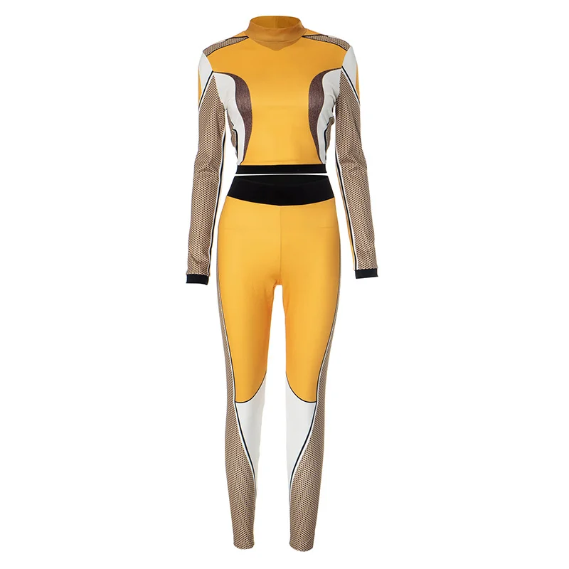 Uveng Uveng Has K24ST409 Women's Clothing 2024 Autumn New Fashion Sports Casual Body-Suit Suit