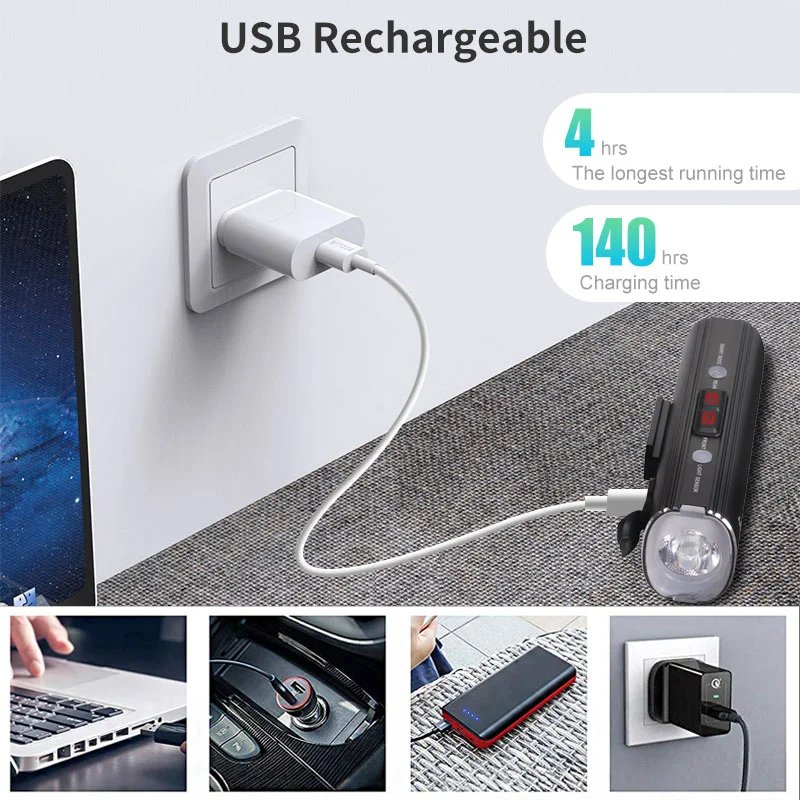 V20S-1000/1500 Gaciron Bicycle Headlight Waterproof 1500 Lumen LED USB Rechargeable Helmet Light LED Handlebar Lamp Cycling Safety Flashlight