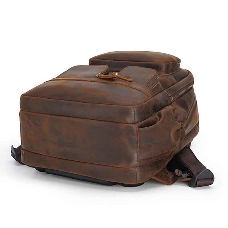 Genuine Leather Backpack Bottom Display